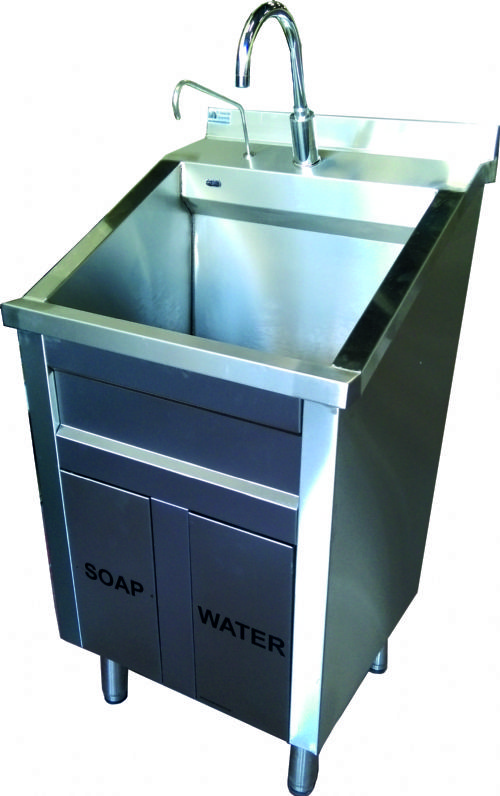 Diz Kumandalı Tek El Yıkama Lavabosu