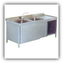 PASLANMAZ ÇELİK EVİYELİ DOLAPLI ÇALIŞMA TEZGAHI