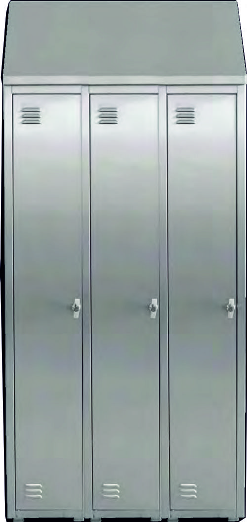 Krom Üçlü Soyunma Dolabı 