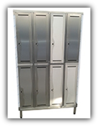 Sekiz Bölmeli Krom Soyunma Dolabı 