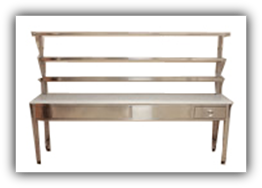 Krom Paketleme Masası Çekmeceli