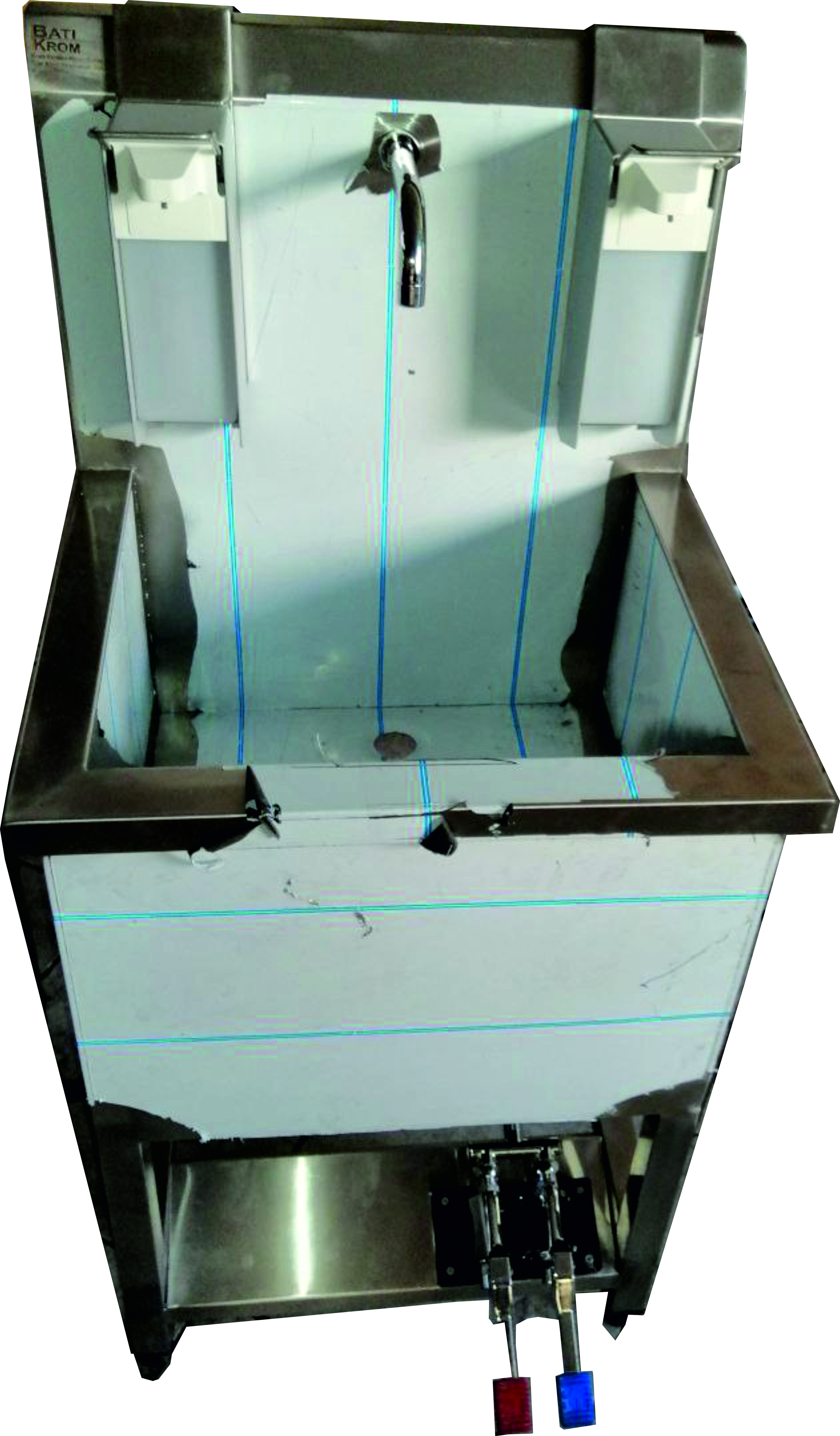 Çift Pedal Tek Musluklu El Yıkama Evyesi